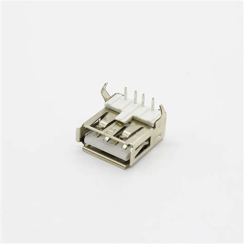 90 Degree 4 Pin Usb Type A Standard Port Female Solder Jacks Connector