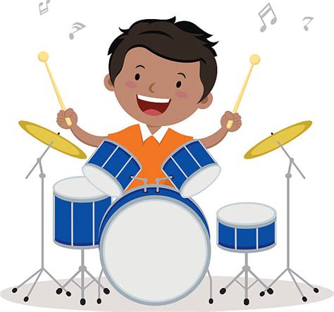 Clip Art Of A Drummer Boy Illustrations Royalty Free Vector Graphics