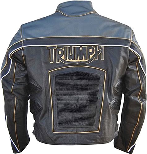 Classyak Mens Custom Triumph Motorcycle Real Leather Jacket Jackets