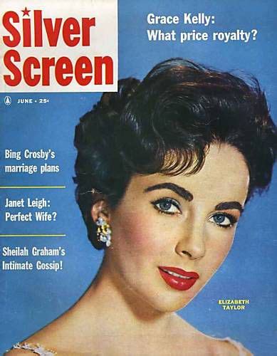 Elizabeth Taylor On The Cover Of Silver Screen Magazine Usa June