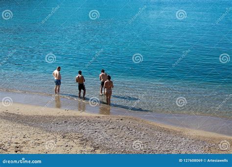 Sunbathers On A Sandy Beach Editorial Stock Image Image Of Nature
