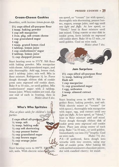 But there are some new ones that are good. Pressed Cookie Recipes from "Good Housekeeping's Book of Cookies" | 1958 | Vintage cookies ...