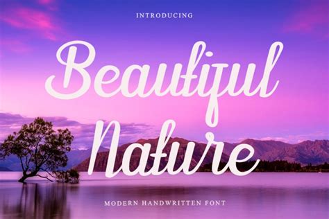 Beautiful Nature Font Freefontdl