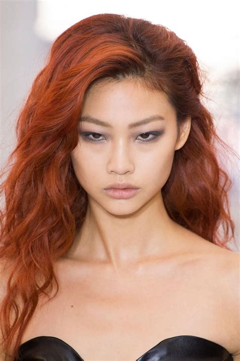 Pin By Raven On Hoyeon Jung Asian Red Hair Long Hair Styles Short