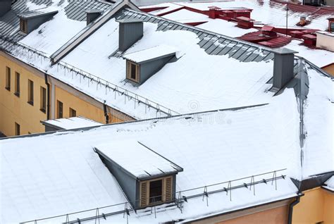 Roofs Covered With Snow Stock Image Image Of Snow Home 63979781