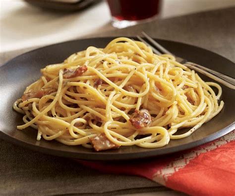 Just a handful of ingredients makes a fantastic carbonara. Spaghetti alla Carbonara - FineCooking