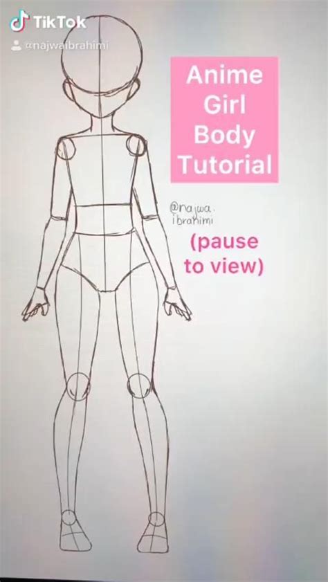 How To Draw Anime Body Tutorial In 2021 Anime Art Tutorial Drawing