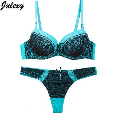 Julexy Sexy Abc Thongs Women Bra Set Intimate Open Lace Bra Brief Sets