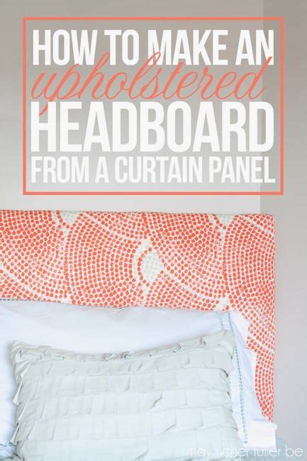 A detailed tutorial to show you how you can create your own upholstered and tufted headboard from start to finish!bleaching drop cloth tutorial: How To Make an Upholstered Headboard {From a Curtain Panel ...