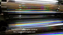 Seamless PET Rainbow Holographic film/arcobaleno film olografico ...