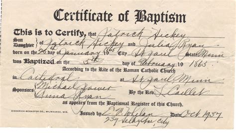 Roman Catholic Baptism Certificate Template Sample Professional Templates