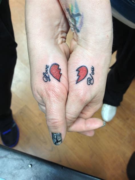 Couple Love You Heart Hand Tattoos Couples Tattoo Designs Couple