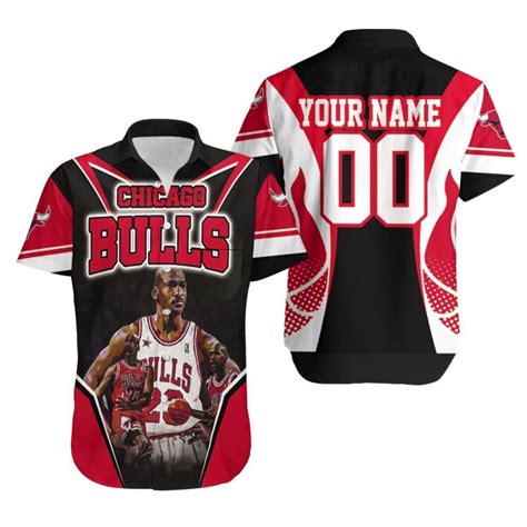 Chicago Bulls Michael Jordan Legend Air Slam Dunk Personalized Hawaiian