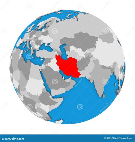 Iran On Globe Stock Illustration Illustration Of Politics 83797916
