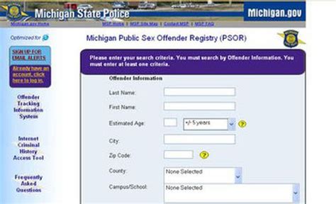 Michigan Sex Offenders Would Pay Annual Registry Fee Under Senate