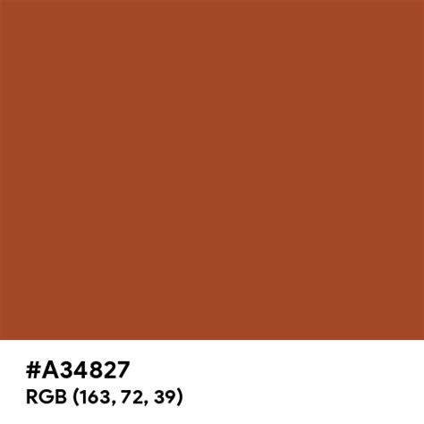 Dark Copper Color Hex Code Is A34827