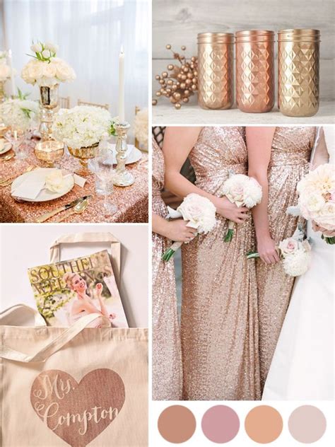 Rose Gold Wedding Color Inspiration Rose Gold Wedding Inspiration