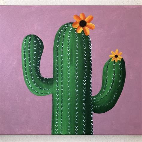 103 Best Acrylic Painting Ideas Inspiration Cactus Painting Cactus