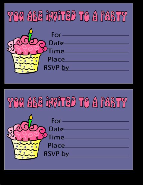 Where To Print Birthday Invitations Free Printable Birthday Invitation