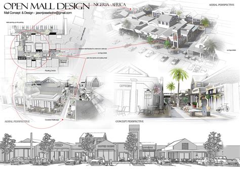 Sketchup Photosphop Architecture Mall Design Using Sketchup Village