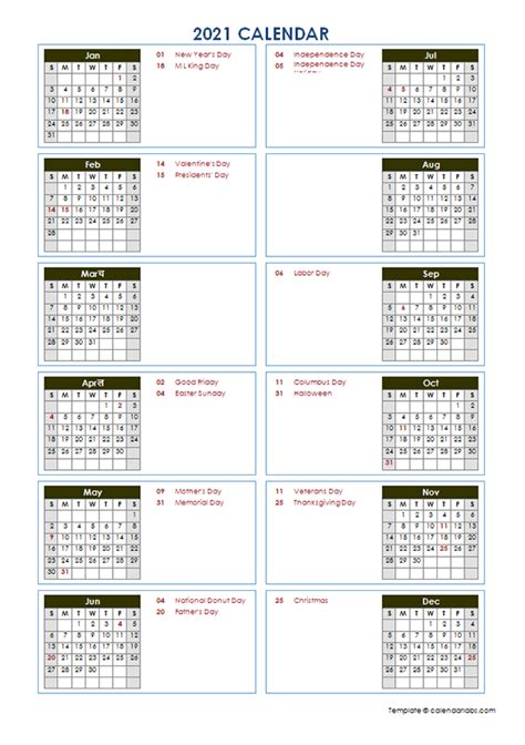 While each calendar has its own usages and functions, the calendar of a city is much more complex. Array | Printable Calendar 2021