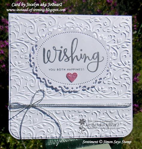Wedding Wishes A Clean And Simple Wedding Card The Senti Flickr
