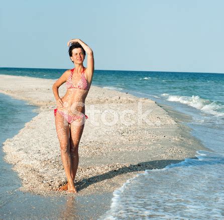 Pretty Woman On The Beach Stock Photo Royalty Free Freeimages