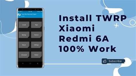 Cara Pasang Twrp Xiaomi Redmi 6a 100 Work Ubl Only Sangat Mudah Youtube
