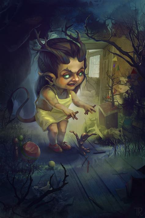 Artstation Demon Kid Tatiana Rystenko Psychedelic Illustration
