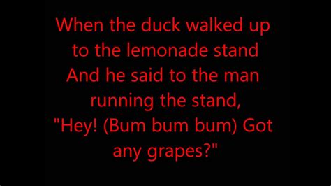 The Duck Song Lyrics Youtube