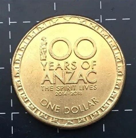 2014 Australian One Dollar Coin 100 Years Of Anzac The Spirit Lives For