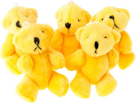 New Yellow Teddy Bear X 4 Cute Cuddly Soft Small T Present