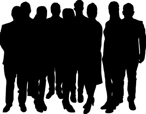 10 Group Photo Silhouette Png Transparent