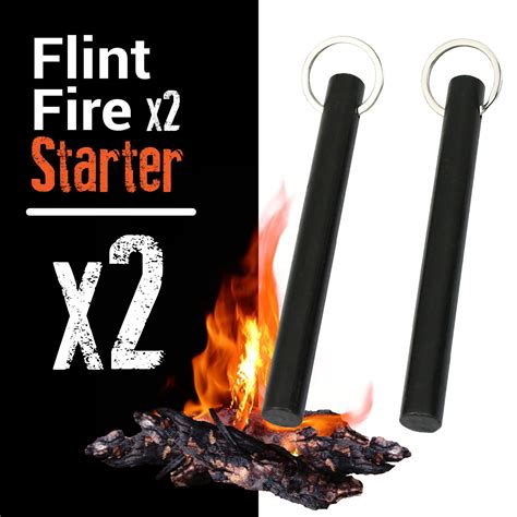 Rediscover your love for adventurous outings with camping outdoor flint fire starter. 2X Flint Fire Starter Rod Magnesium Outdoor Camping 5 ...