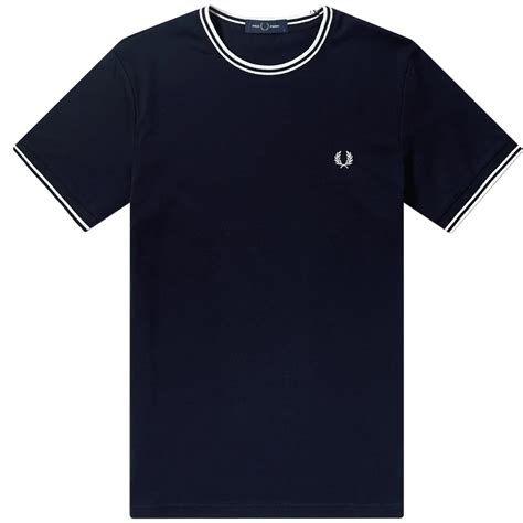 Fred Perry Twin Tipped T Shirt Navy M