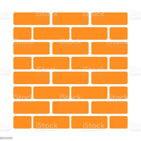 Orange Brick Wall Great Design For Any Purposes Seamless Pattern Vector