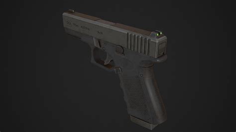 3d Model Glock 19 Low Poly Vr Ar Low Poly Cgtrader
