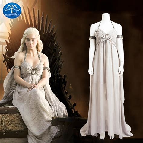 New Feminino Game Of Thrones Costume Daenerys Targaryen Costume