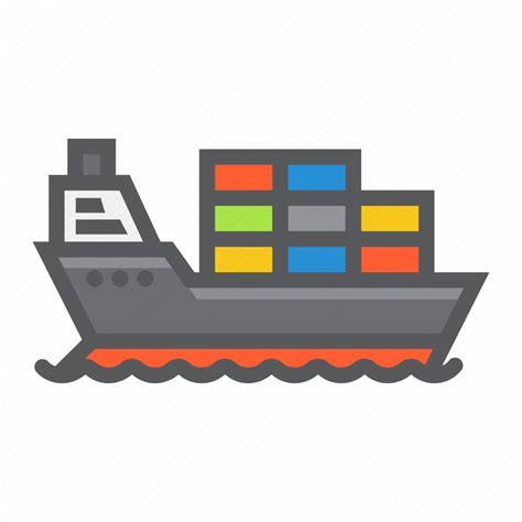 Cargo Delivery Logistic Ocean Ship Shipping Transport Icon