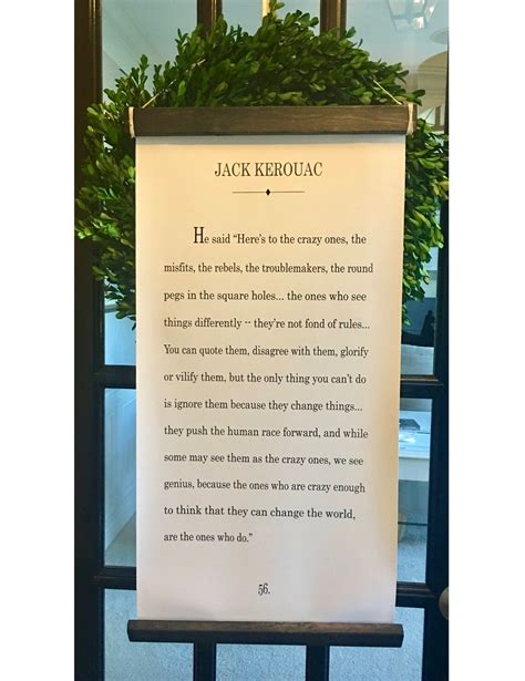 The Crazy Ones Art Print Jack Kerouac Inspired Quote Etsy