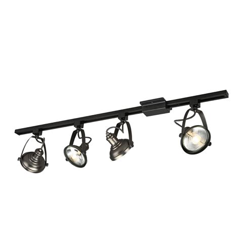 This track design allows the user turn on and off different groups of lights affixed to one rail separately via two switches. Shop Project Source 4-Light 42-in Antique Bronze Dimmable ...