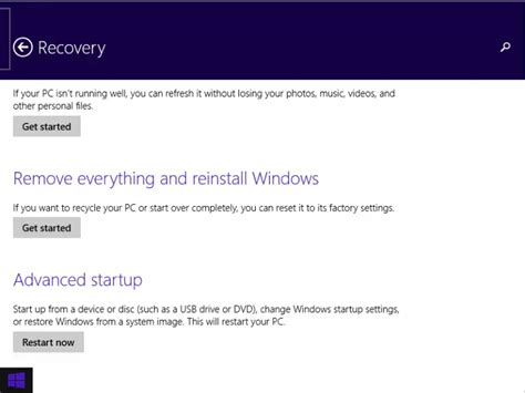 Quickest Way To Launch The Windows Recovery Environment In Windows