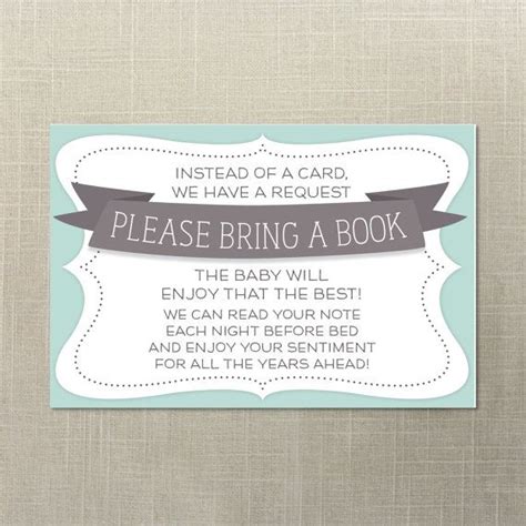 Check spelling or type a new query. Baby Shower Book Request - Bring a Book - Books for Baby - Baby Shower Invite Printable ...