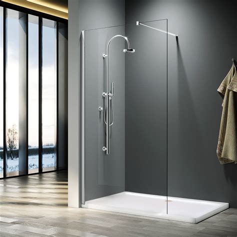 Buy ELEGANT 760mm Walk In Shower Enclosure 8mm Easy Clean Glass Wetroom