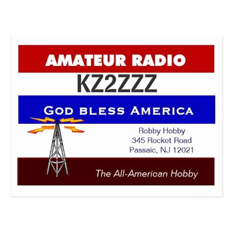 Ham Radio Qsl Design Post Card Zazzle