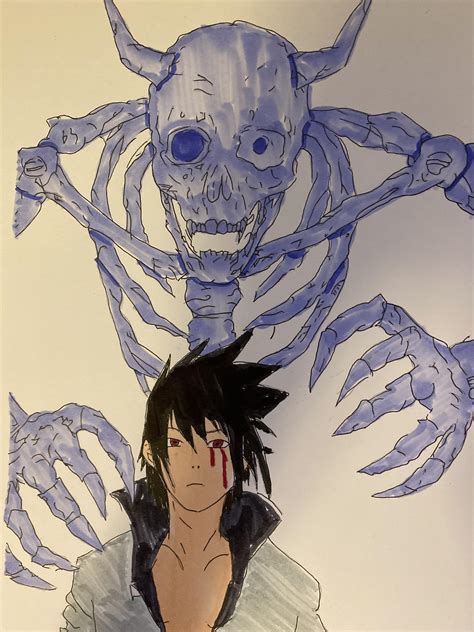 Sasuke With Skeletal Susanoo Rnaruto