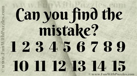 Picture Brain Teaser With Answer To Find The Mistake