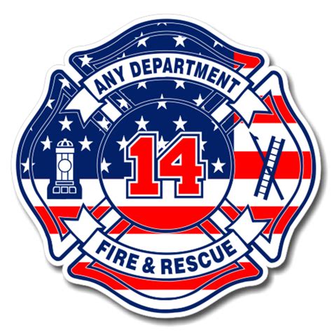 Reflective Fire Department Custom Decal Firedecal21 R