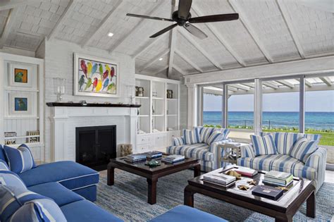 Florida Beach Cottage Beach Style Living Room Other By Village