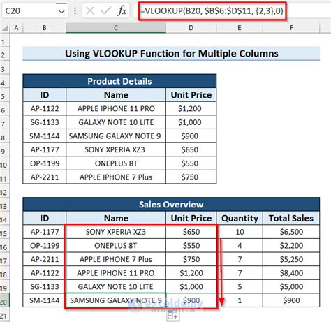 How To Use Vlookup For Multiple Columns In Excel